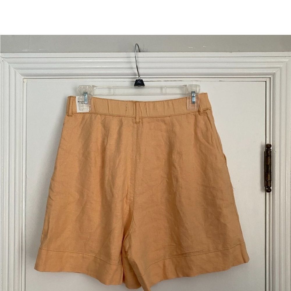 Abercrombie & Fitch linen Bermuda Tailored Orange shorts L NWT - Picture 3 of 14